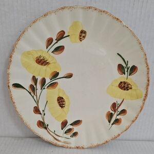 Vintage Handpainted Blue Ridge/Southern Pottery 9 1/4 Inch Nocturne Yellow Plate